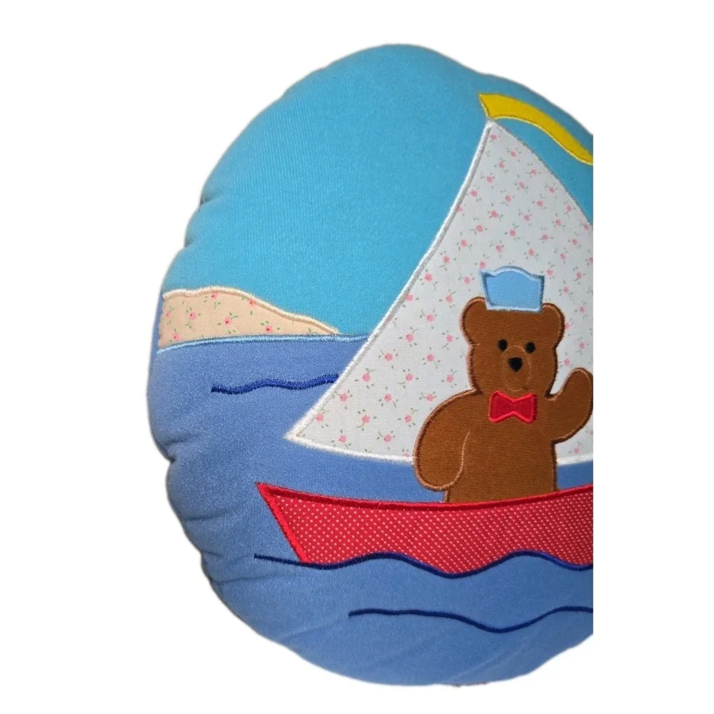 Honey Jo Bear Vintage Decorative Pillow Fun Farm By Dakin Hug-A-Pillow Nautical